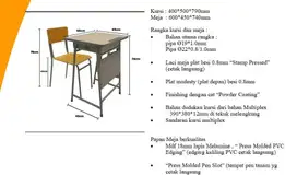 Set meja belajar siswa