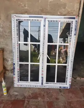 Paket Jendela Kusen Aluminium Ukuran 120x150 meter siap pasang
