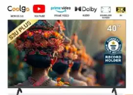 Tv Coocaa 40 inch Full HD Digital Smart Tv coocaa 40S3U PLUS Framless