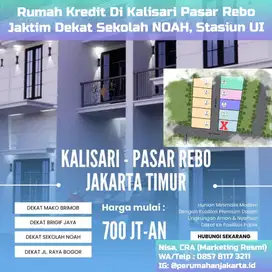 Jual Rumah Kredit BSI Dekat Stasiun UI,Kalisari Jaktim