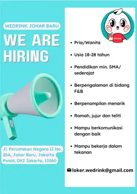 Crew Store / Barista - Wedrink Johar Baru