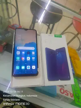 Oppo F11 6/128gb bekas fullset normal bisa TT