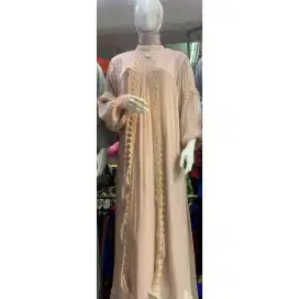 BAJU GAMIS WANITA + PLUS HIJAB MODEL TERBARU BAHAN SHIMMER