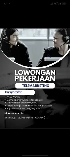 Loker Telemarketing