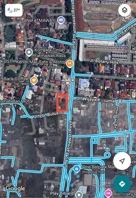 Tanah pinggir jalan raya rs fatmawati