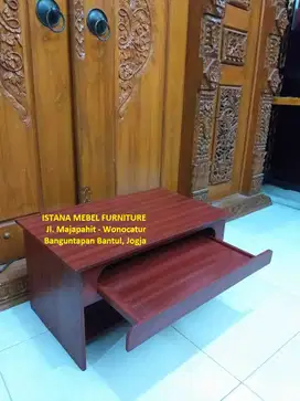 Meja Tulis Komputer Laptop Belajar Keyboard Pendek Lesehan Kayu (kas)