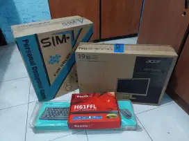 Komputer Lengkap, PC, Monitor, keyboard, Mouse