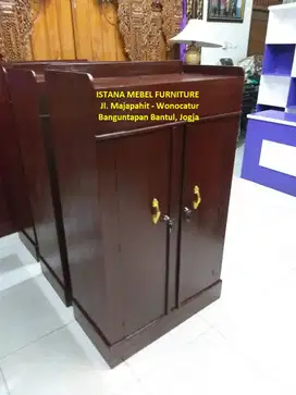 Almari Lemari Hanger Gantungan Pakaian Baju Kost Kos 2 Pintu Kayu (kas