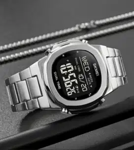 Jam tangan Pria Elegan SKMEI Digital Strap Rantai