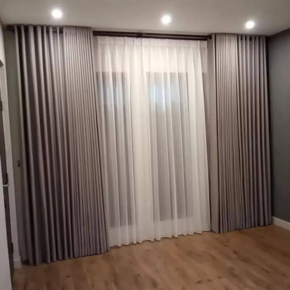 Menerima Gorden Jendela Minimalis Tirai Gordyn Blackout Hordeng Custom