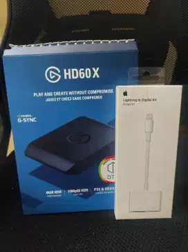 Elgato HD60X + Lighting Cable Apple Original