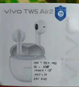 NEW HEADSET BLUETOOTH VIVO TWS AIR2 ORIGINAL