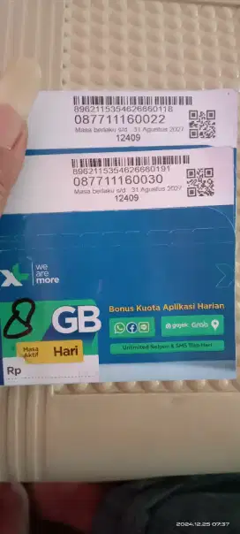 JUAL NOMOR CANTIK PERDANA XL 8GB