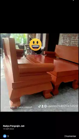 Meja Tamu full kayu jati