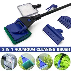 Sikat Jaring Net Pembersih Akuarium Set 5 in 1 Cleaning Brush