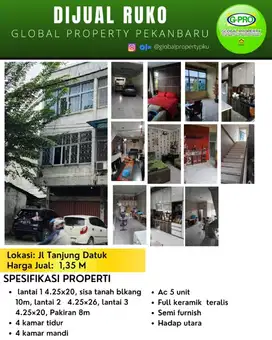 Dijual Ruko Rumah Jalan Tanjung Datuk Siap Huni dan Usaha