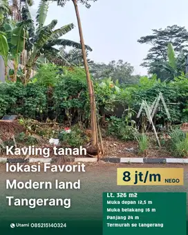 Tanah Kavling Favorit Modernland Tangerang kota