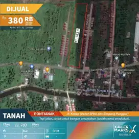 Tanah perumahan kakap dekat simpang punggur