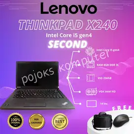 LAPTOP (LENOVO THINKPAD X240) CORE i5 GEN 4 8GB SSD 256GB SECOND, NB