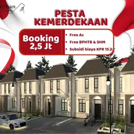 Sudirman Townhouse rumah 2 lantai tanpa Dp lokasi pinggir jalan