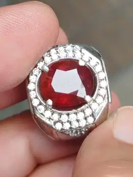 Batu garnet spessartite Namibia 5.99 carat ring perak memo MRI