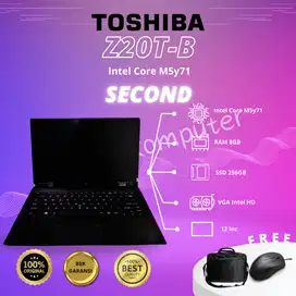 LAPTOP (TOSHIBA Z20T-B) CORE M5y71 RAM 8GB SSD 256GB SECOND NOTEBOOK