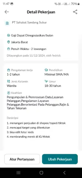 Admin Online/Digital Marketing