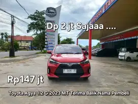 Dp2jt AGYA 1.2 G 2023 MT Terima Balik Nama Pembeli