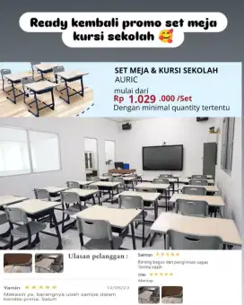 READY PAYLATER MEJA KURSI SEKOLAH SET