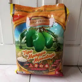 Beras Premium Tiga Mangga Manalagi kemasan 5 Kg