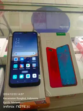 Oppo F9 4/64gb bekas fullset normal bisa TT