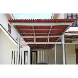 Kanopi baja ringan iyup iyup teras rumah terpasang