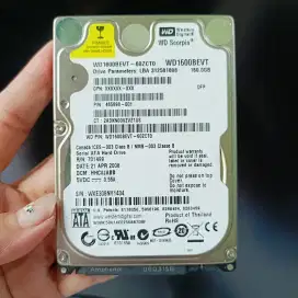 Hard disk laptop SATA 160 GB

Bekas