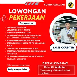 lowongan pekerjaan sales counter hp dibutuhkan perempuan