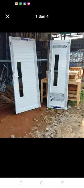 Jual kusen pintu satu dan pintu dua dari bahan aluminium dan kayu