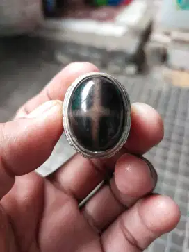 Batu galih kelor hitam motif tapak jalak
