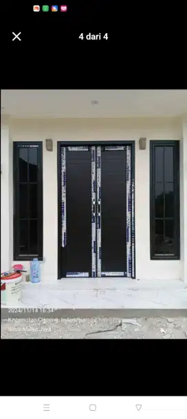 Jual kusen pintu satu dan pintu dua dari bahan aluminium dan kayu