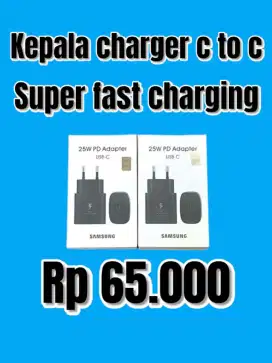 Kepala charger super fast charging samsung c to c 25w