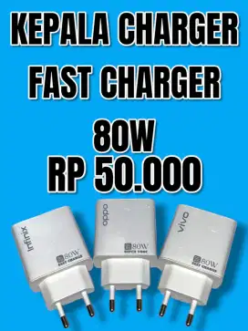 Kepala charger super fast charging oppo,vivo,infinix 80 w