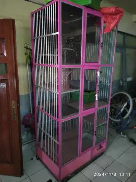 Kandang kucing 2-3 tingkat samo single borongan