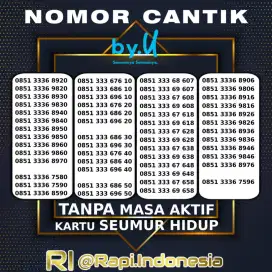 Perdana Nomor Cantik  Triple 333 by.U Kartu Tanpa Masa Aktif