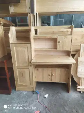 Promo meja belajar kayu lurus