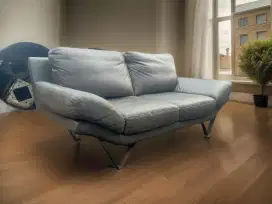 Sofa kulit import 2 seater normal murmer