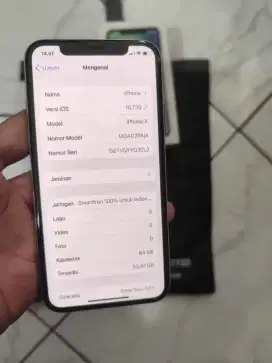 Iphone X 64Gb Ibox Resmi msih bgus bngt  full ori no minus bs TT