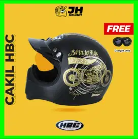 HELM CAKIL HBC (FREE GOGGLE)