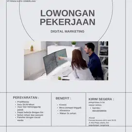 Lowongan kerja staff digital marketing