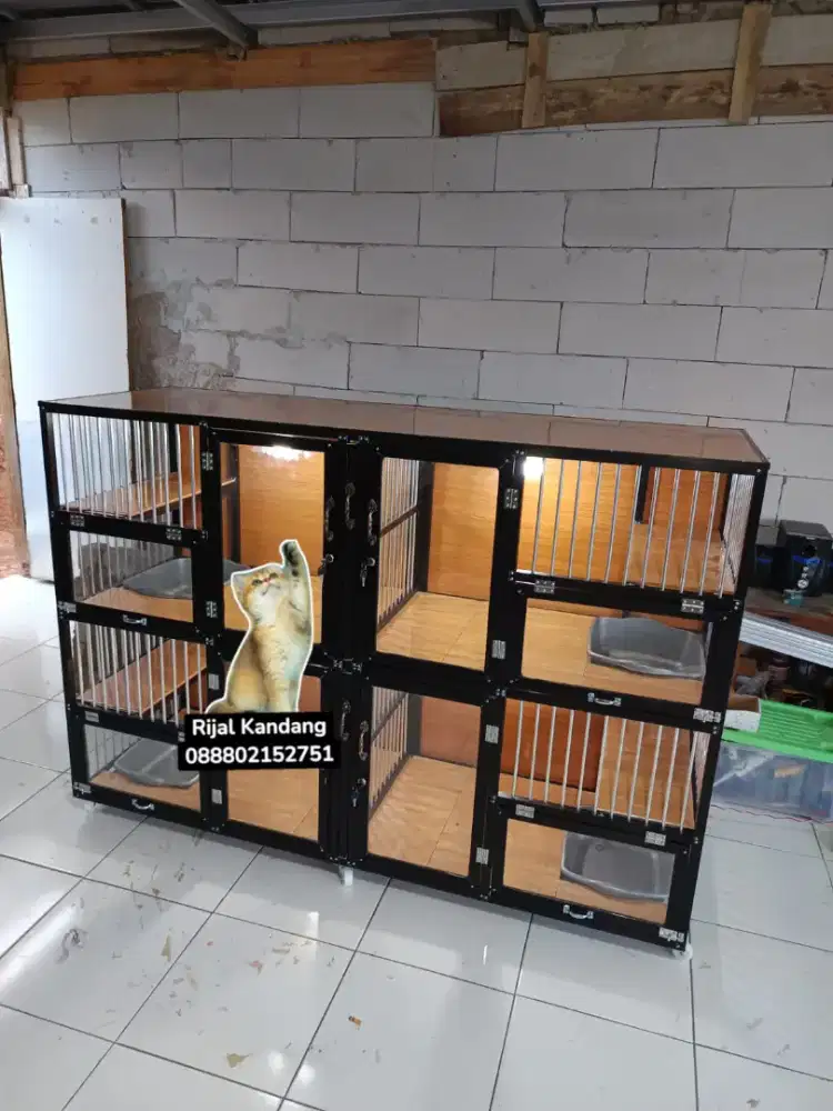 Kandang kucing alumunium