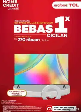 Segampang Itu Cicilan TV TCL 43 S5400A FHD/HD Smart TV Tanpa Cc