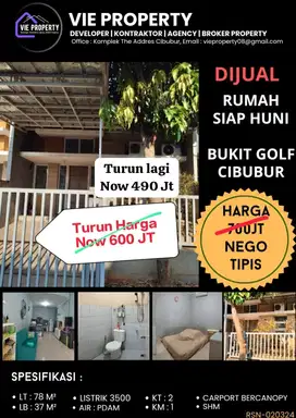 JUAL BU RUMAH BUKIT GOLF HANYA 400JUTAAN BU