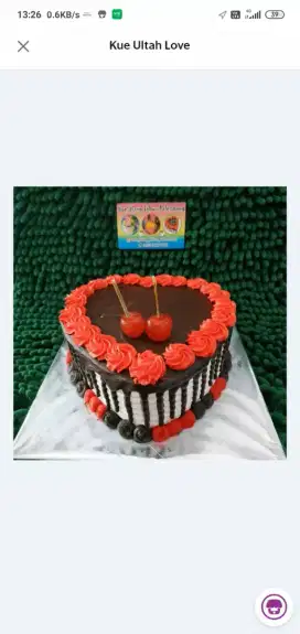 Kue ultah LOVE oke